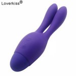 Loverkiss Funny 10 Vibrations Silicone Rabbit Vibrator Female Masturbator Clitoris Massager G spot vibrator,Adult Sex Toys 