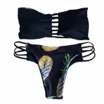 Premium  Bikini 2017 Female Swimsuits Women's Bikini Set Sexy Bra Pineapple Swimsuit Push-up Swimwear 