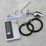 Electric Shock Anal Plug Urethral Sounding Plug Catheter Electric Electro Shock Anal Vibrator Buttplug Penis Enlarger
