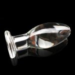 2017 New smooth anal plug transparent glass butt plug anus dilator plugs adult sex toys for woman 115*45mm buttplug toy