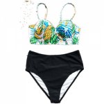 Sexy plus size bikini high waist swimsuit striped push up Swimwear women brazilian bikinis women bathing suits