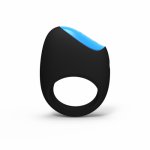Picobong, Sterowany aplikacją wibrujący pierścień na penisa - Picobong Remoji Lifeguard Ring Vibe  Czarny