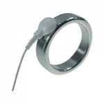 DIY 5sizes for choose electric shock stainless steel penis cock ring vibrator metal electro stimulation accessory sex toys