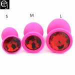 EJMW Pink Silicone Anal Plug 3 Size You Can Choose  Anal Sex Toys Butt Plug Sex Toys For Women Men Erotic Jewelry