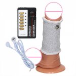 Ikoky, IKOKY Electric Shock Cock Ring Electro Stimulation Penis Ring 1 Piece Medical Sex Toys for Men Therapy Massager 
