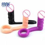 CHGD 13cm Strapon Dildo, 3 color Silicone Strap On, Double Penetration Anal Dildo,Sex Products, Adult Sex Toys for Lesbian gays