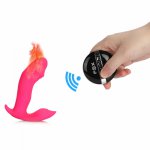 Wireless Remote Voice Control G-spot Massage Dildo Vibrator, Anal Prostate Massager, Wearable Heating Dual Vibrators Sex Toys