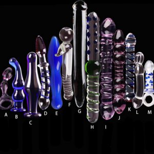 1PCS Glass Crystal Dildo Anal Plug Beads Fake Penis Cock Pleasure Wand Anal Masturbation Sex Products for Women Unisex Sex Toys