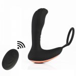 USB Rechargeable Wireless Remote Control Vibrator For Men Adult Anal Sex Toys Male Prostate Massager With Delay Lasting Ring A3