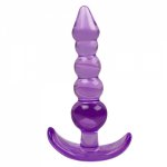 1PC Clear Jelly Five Beads Anal Plug Novelty Entry-level Silicone Anal Beads Adult Fun Sex Toys For Woman Men Gay