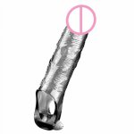 vibr Reusable Delay condom extend dildo Sleeve bold Ball Loop cock ring vibrating Impotence Erection extension sleeves vibration