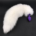 Anal Plug Tail Silicone Butt Plug Cos Play Anus Dilator Butt Stopper Big Plush Coarse Tails Anus Bead Anal Sex Toys H8-5-161A