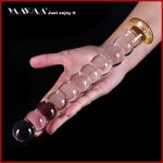 Pyrex glass dildo fake penis crystal anal beads butt plug prostate massager g-spot female masturbation Sex toys for women men