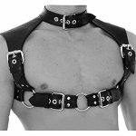 Men's Neck Collar Body Harness Leather Strap Bondage Cloth Male Gay Accessory  Fetish Sex Toys For Men BDSM toys