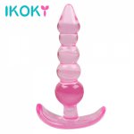 Ikoky, IKOKY Adult Sex Toys For Woman Men Gay Anal Beads Prostate Massager Butt Plug G-spot Erotic Products Silicone Jelly Anal Plug