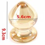Dia 5.6 CM Big Glass Anal Bead Butt Plug Anus Pleasure Sex Toys For Couples,Erotic Adult Games Products For Women And Men Gay