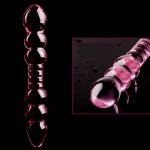 Double End Pink Glass Dildos Crystal Penis Women's Glass Sex Toys G-spot Stimulator Erotic Products Female Masturbation Dong