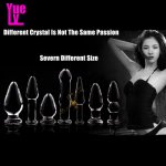 YUELV 7 Style Crystal Glass Anal Dildo Butt Plug G-spot Insert Anus Stopper Erotic Toys Adult Anal Toys Sex Products For Women