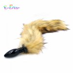 Fox, ORISSI Silicone Anal Plug Fox Tail Plug Butt Plug Anal Sex Toys for Woman Adult Games Sex Products for Couples Anal Masturbator