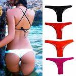 2018 Sexy women Bikini Bottoms Swimming G-String Briefs Panty Bikini Thong Bottom Swimsuit Brazilian Thong maillot de bain femme