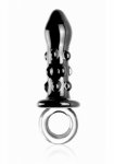 Pipedream, Pipedream Icicles - Plug Dildo szklany No. 37 czarny 15 cm 