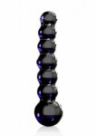 Pipedream, Pipedream Icicles - Plug Dildo szklany No. 51 czarny prążek 15,5 cm